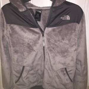 northface • kids large (14-16) furry grey fleece